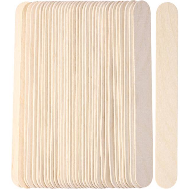 Beaupretty 50pcs Hair Removal Wooden Wax Applicator Sticks Wax Spatula Tongue Depressors