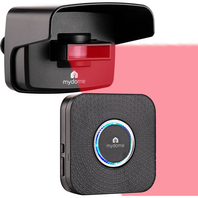 Mydome Wireless Driveway Alarm Kit Home Security Garden Alarm - Midnight Black / Single