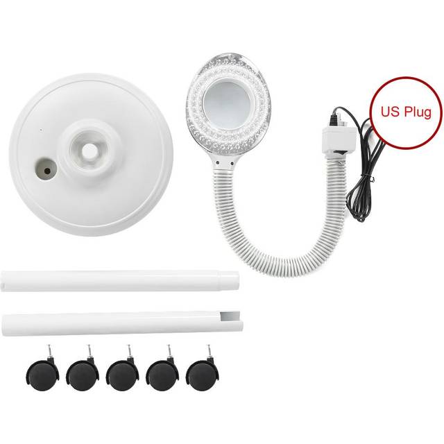 3X Diopter LED Magnifying Floor Stand Lamp Glass Lens Magnifier for Tattoo Beauty US Plug