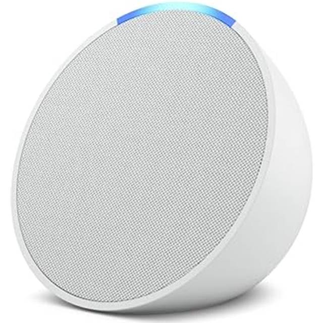 (Glacier White) Echo Pop | Full sound compact Wi-Fi and Bluetooth smart speaker with Alexa