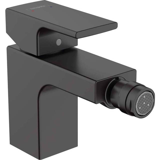 hansgrohe Vernis Shape Single Lever Bidet Mixer with Pop-up Waste - Matt Black - 71211670 Large Imag