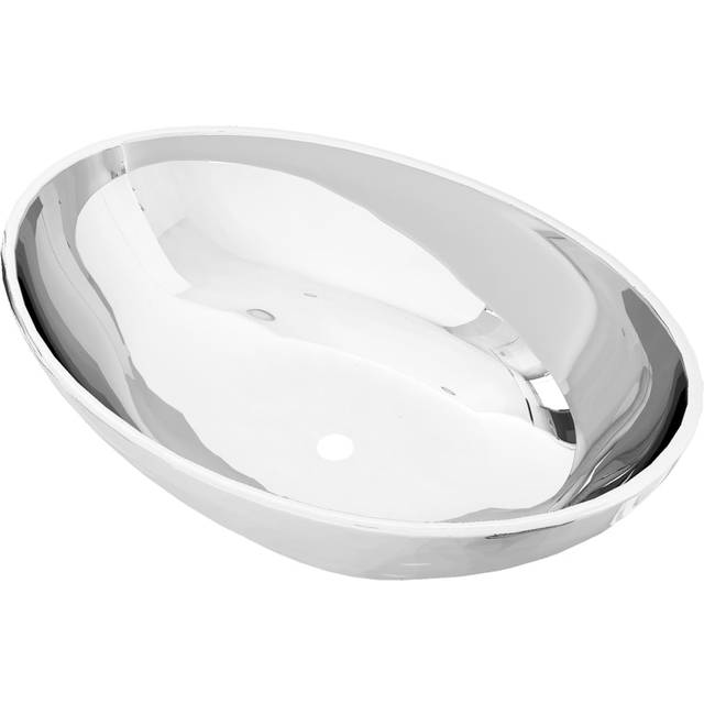 vidaXL Wash Basin 40x33x13.5 cm Ceramic Silver