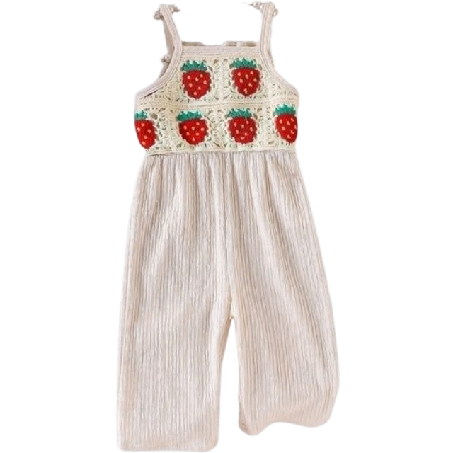SHEIN Girl&#39;s Summer Rompers, Cute Print Overalls, Loose-Fit European And American Style, For Toddler
