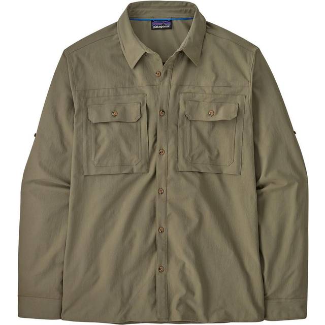 Patagonia Mens L/S Self Guided Sun Shirt (Grön (RIVER ROCK GREEN) Small)