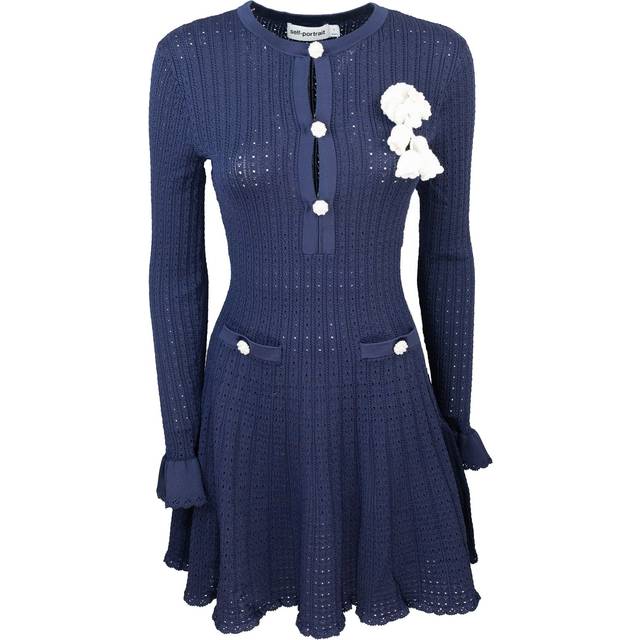 Knit short pointelle Dress - M