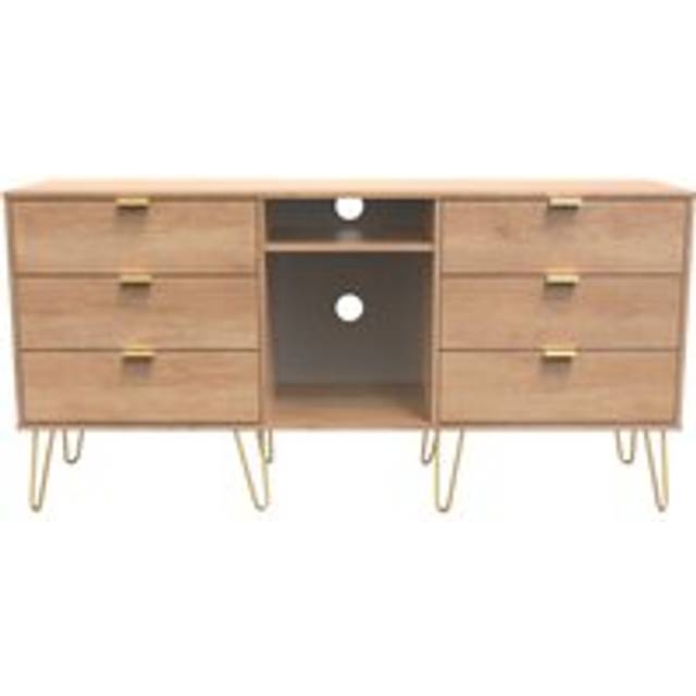 Hong Kong F Large Sideboard Dark Oak 2 Shelves 6 Drawers 40cm