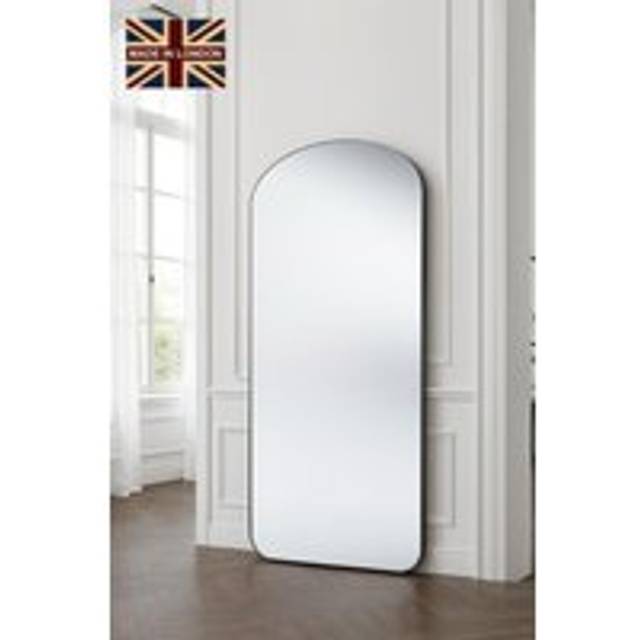 Yearn Soho Arched Curved Full Length Wall Mirror - Black