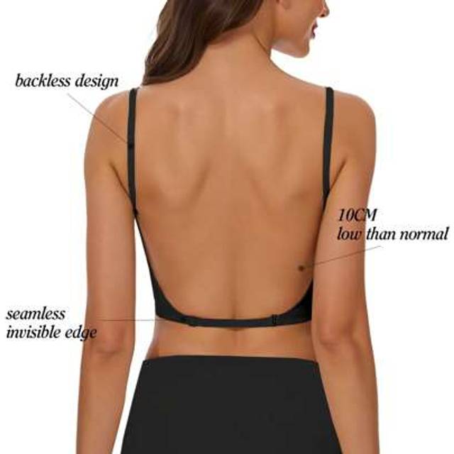 SHEIN Women&#39;s Seamless Backless Bra Backless Strapless Underwear Summer Bra,Bra For Wedding Dress, ÂBridallingerie Three Types Of Straps, Seamless And Brea