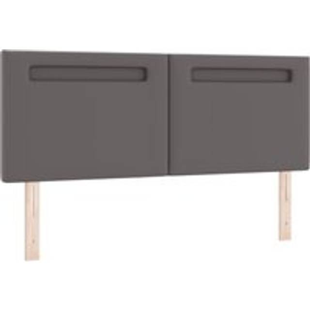 vidaXL Sänggavel Enkelt Design Grå 140 cm Konstläder