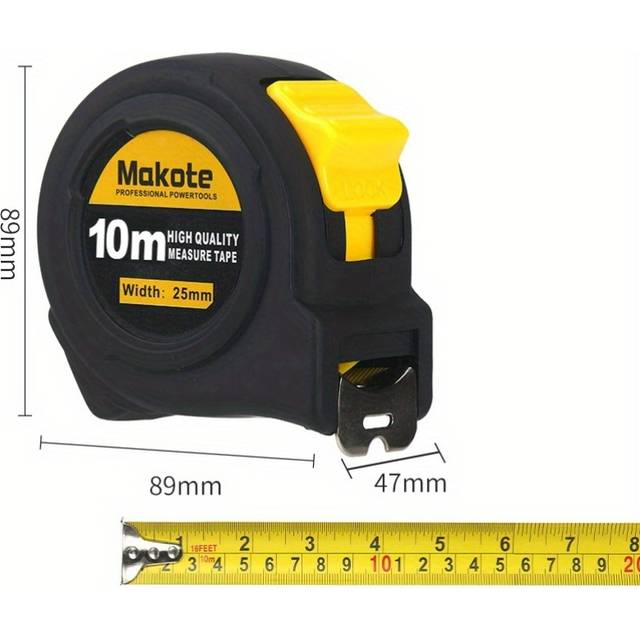 TEMU /5m/7.5m/10m, Metric And Imperial Measuring Tape, Retractable, Thickened And Wear-resistant Steel Tape, Home Improvement Measurement Tool