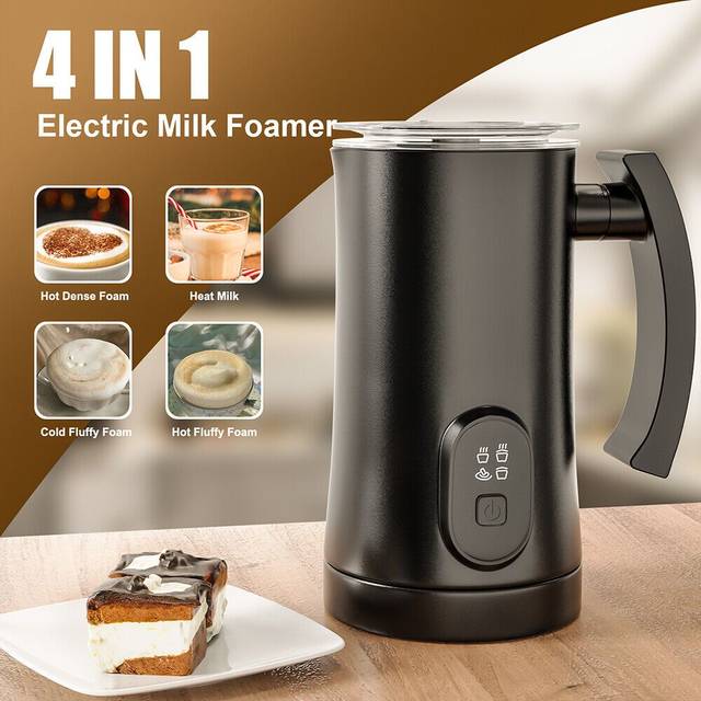TEMU Electric Milk Frother, 4 In 1 Milk Steamer, Automatic Hot & Maker Uk