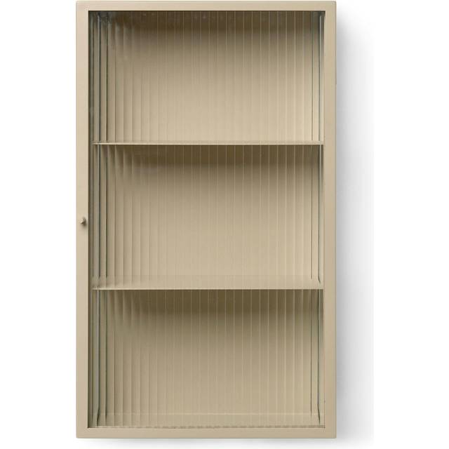 Ferm Living - Haze Wall Cabinet Reeded Glass - kaschmir/pulverbeschichtet/BxHxT 35x60x15cm - cashmere (60.0 x 35.0 x 15.0cm)