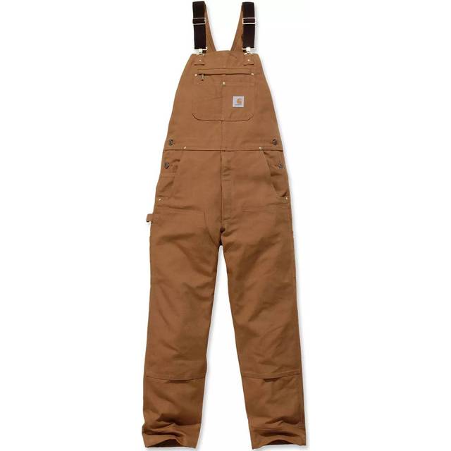 Carhartt Herr avslappnad passform anka haklapp overall, Carhartt brun, 44W x 34L