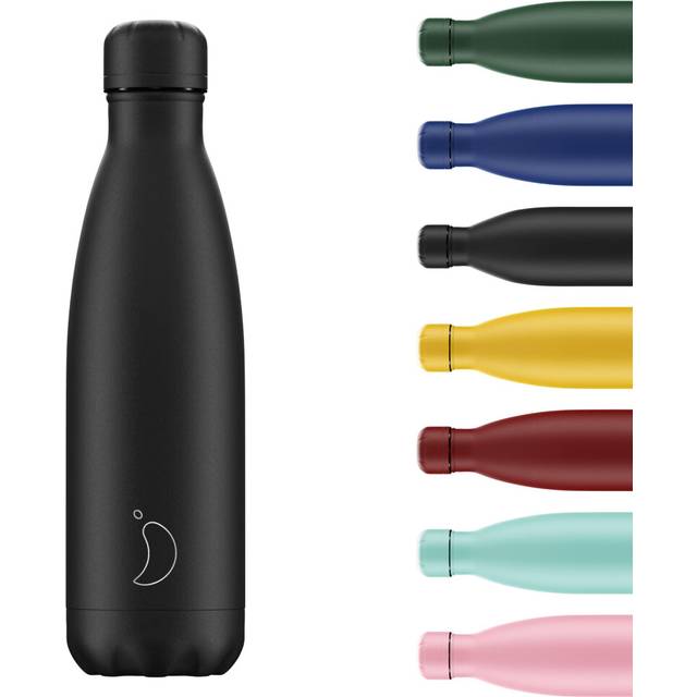 Chilly's Water Bottle - Stainless Steel and Reusable - Leak Proof, Sweat Free - All Black - V2-1.8L