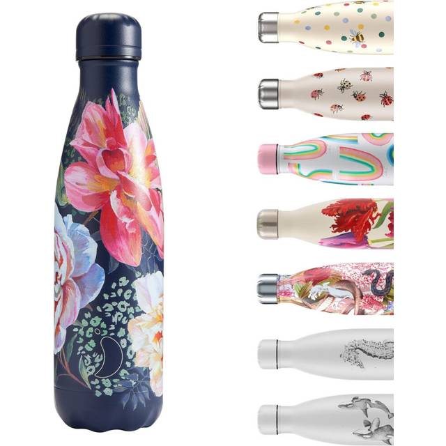 Chilly's Water Bottle - Stainless Steel and Reusable - Leak Proof, Sweat Free - Climbing Camellia, 500ml