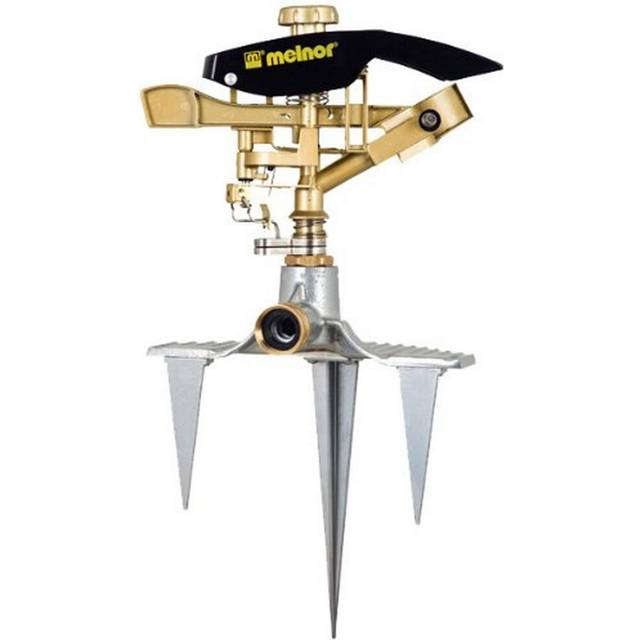 Melnor Impact Sprinker; Pulsating Action; Metal Head with 3-Pronged Step-Spike; Waters up to 106' Diamter