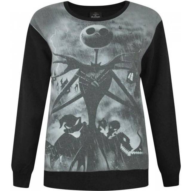 (S, Black) Nightmare Before Christmas Womens/Ladies Sublimation Sweater