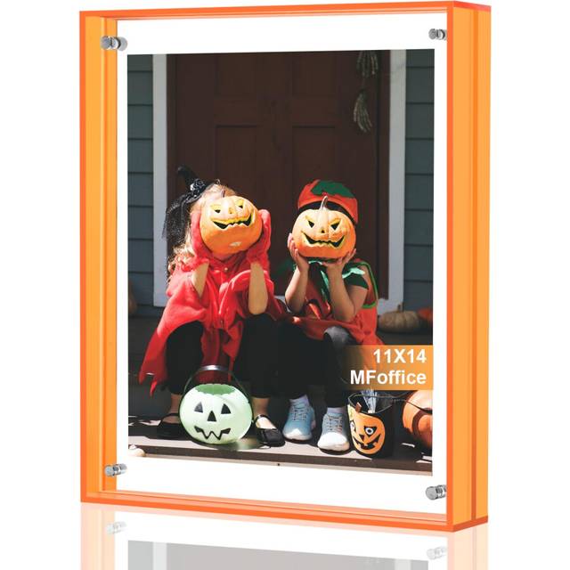 MFoffice 11x14 Picture Frame  Stunning Color Acrylic Floating Photo Frame  Use as 11x14  10x12  10x10  9x12 Picture Frame  Horizontal and Vertical For