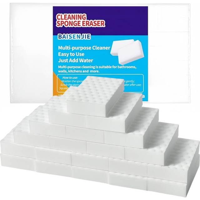 Magic Sponges Eraser 20 Pack Melamine Sponge in Bulk 2X Density Long Lasting Cleaning Sponge for Kitchen  Bathroom Bathtub  Sink Furniture  Wall Clean