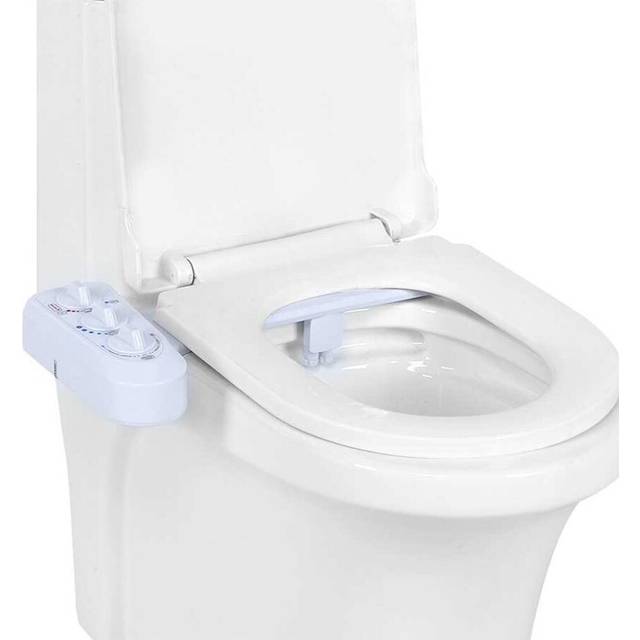 Toilet Seats Bidet Non-Electric Cold Hot Water Bidets Sprayer w/ Double Nozzle Bathroom Intelligent WC Attachment Wash Ass set