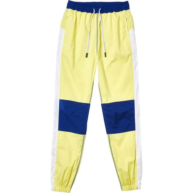 (8 UK, Yellow/Blue) Lacoste Womens/Ladies Colour Block Jogging Bottoms