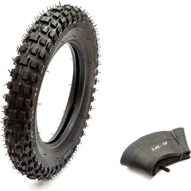 Tyre & Inner Tube 3.00-10 300-10 10 inch Rear Knobbly Pitbike