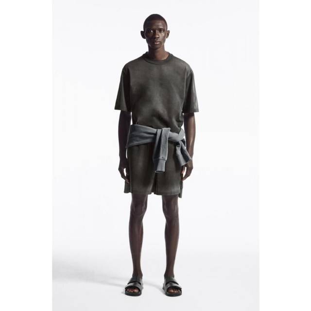 (Black/S) Cos Japan Drawstring Jersey Shorts