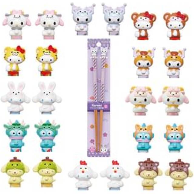 Sanrio Characters Animal Zodiac Wooden Chopsticks Hangyodon/Dragon - 210mm