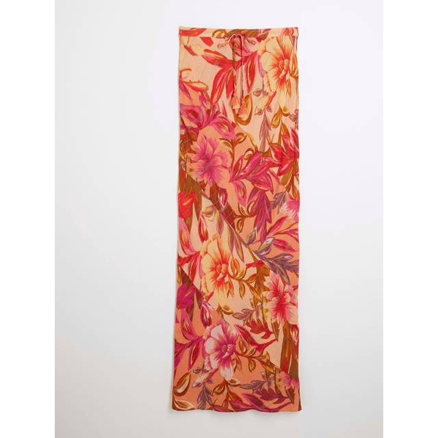 River Island Womens Pink Floral Maxi Beach Skirt