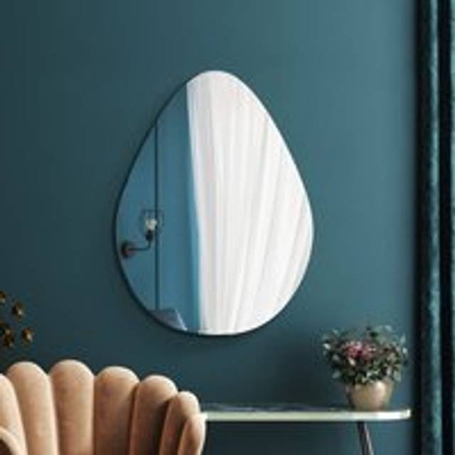 Lapillus Frameless Pebble Wall Mirror - Clear