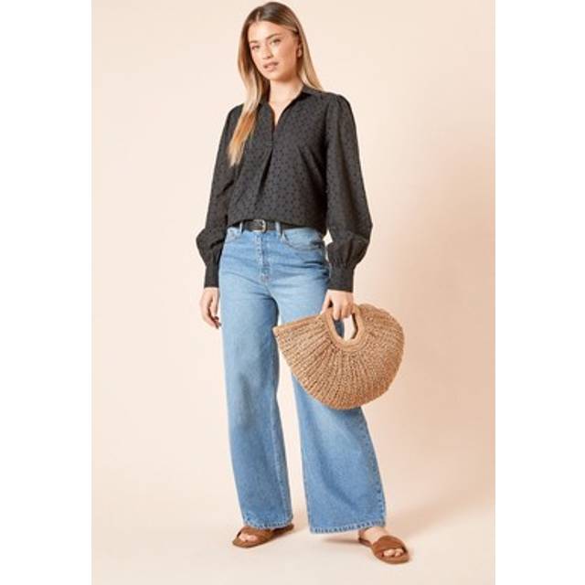 Dorothy perkins black long sleeve shirt womens casual shirts