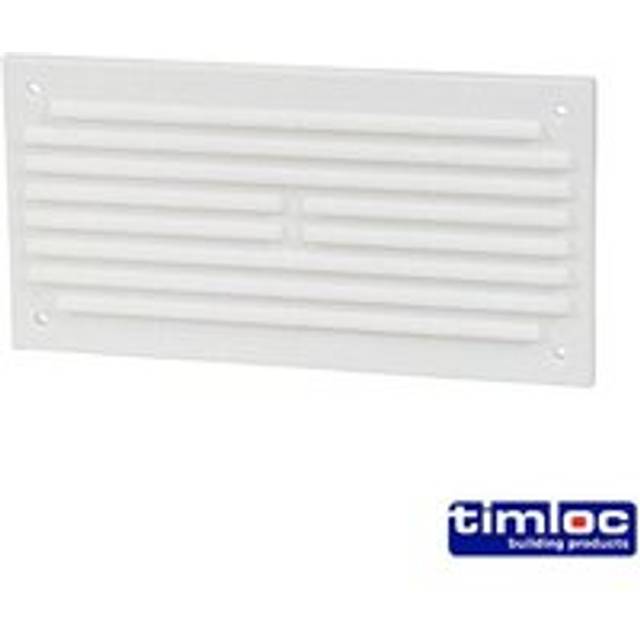 Timco timloc internal plastic louvre mini grille vent flyscreen white 166x85