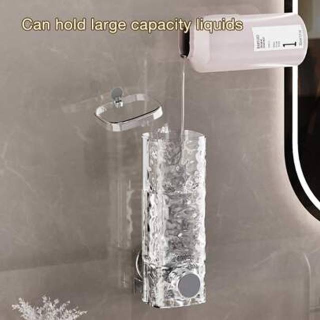 SHEIN One Piece Non Perforated Suction Cup Soap Dispenser, Bath Gel Box, Bath Gel Bottle, Wall Mounted Hand Soap Bottle, Press Shampoo Bottle, Manual Soap D