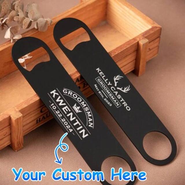 SHEIN Personalized Beer Bottle Opener, Personalized Groomsmen Gifts, Bachelor Party Favor, Best Man Gift, Fathers Day Gift, Bar-Tending Gifts, Wedding Favor