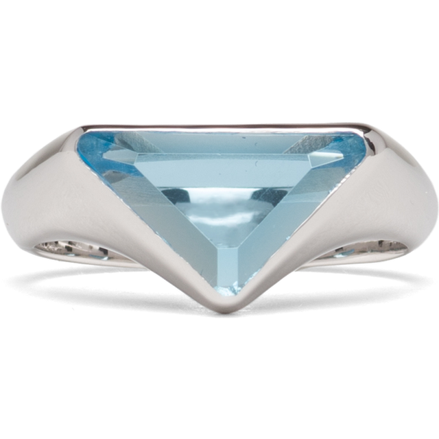 Swiss Blue Topaz logo ring