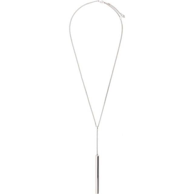 Alexander McQueen - T-Bar necklace - women - Brass - One Size - Silver