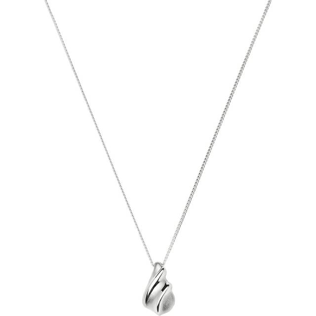 Savi Ridge Droplet Pendant Necklace | Silver Plated