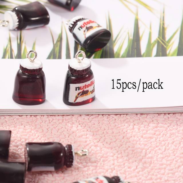 TEMU 15pcs Cute Resin Charms With Bread & - Making Supplies For Earrings, Necklace, Keychain, Bracelet Craft - Creative Craft Charms, Jewelry Making Charms, Design, Glossy Finish
