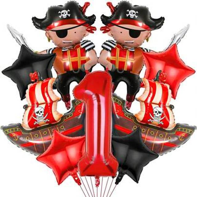 SHEIN Pirate Ship Balloons Party Decorations, Pirate Balloons Birthday Party Supplies, Pirate Theme Decorations For 1-9 Years Old