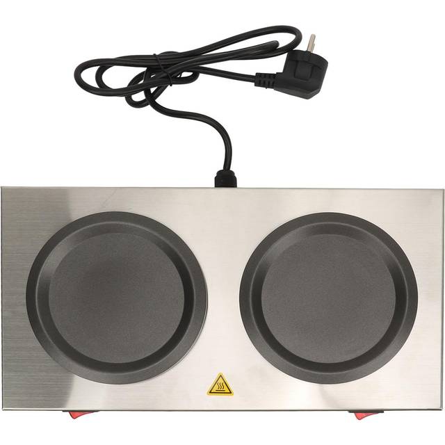Double Coffee Warmer Commercial Coffee Pot Warmer Double Hot Plate Stainless Steel Portable L