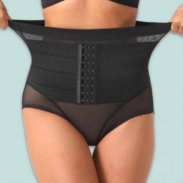 SHEIN 1pc Women High Waist Button Front Slimming Shapewear Tummy Control Pants, Waist Trainer Corset Stomach Shaper Body Shaping Underwear, Butt Lifting Pan