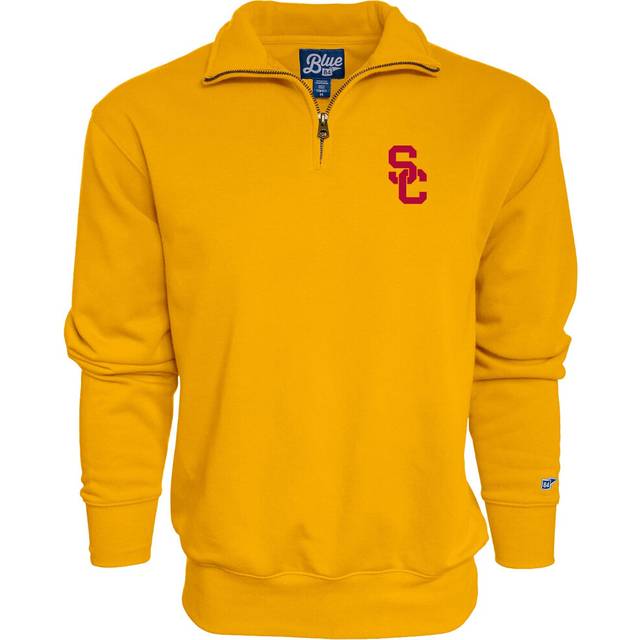 Blue 84 Men's USC Trojans Quarter Zip Sweatshirt Icon Secondary  Alternate Color  Large