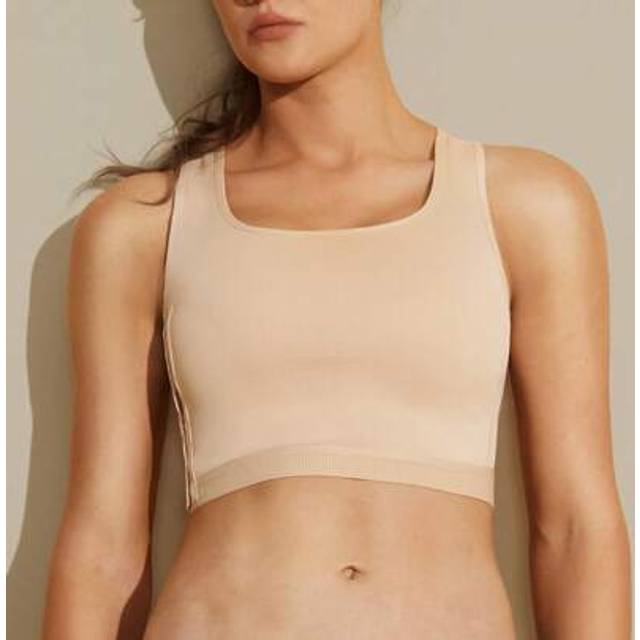 SHEIN 1pc Women Invisible Side-Closure Sports Bra For Large Bust, Slim Shaping Compression Top