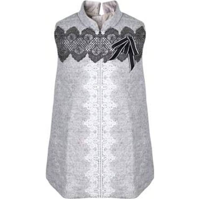 SHEIN Girls No Sleeve Baby Doll Mini Dress Kids Princess Woolen A Line Party Dress