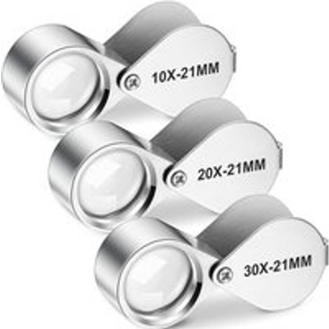 3 Pieces Jewelers Eye Loupe Set 10X, 20X and 30X P