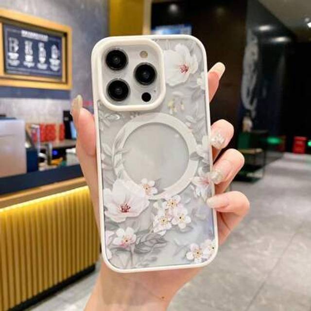 SHEIN Elegant And Creative Full Screen Floral Printed Phone Case Suitable For IP 16 15 Pro Max 14 13PRO 12PRO 12 11 11 Pro 14 Pro Max 15 Pro 16 Plus 13 13 P