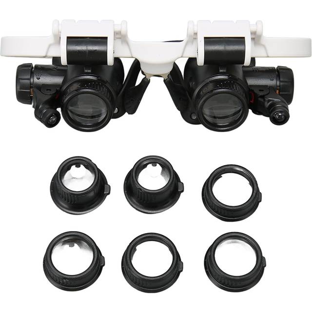 Headband Magnifier 7x 10x 15x 25x LED Illuminated Magnifying Glasses for Jewelry Making