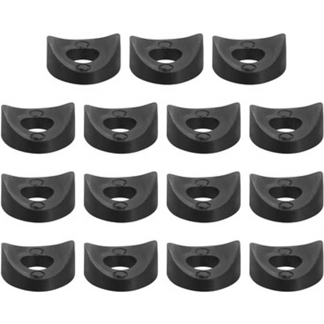 80pcs plastic round washers, 6mm x 16mm x 3mm black pe concave washer