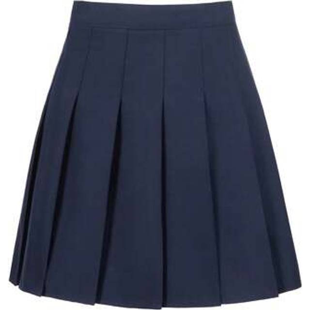 SHEIN Tween Girls Skirt Stretchy Waist Tennis Skirt Short Casual Pleated Skater Skirt Uniform Skirt Navy Blue Suitable For Daily Wear Casual Occasion Size 6