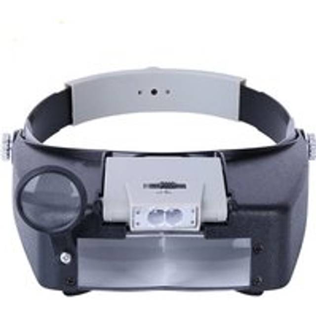 Cyslmuk - Headband Magnifier Watchmaker Hands Free Magnifying Glass with Light Headset Magnifying Glass with led Light, for Watchmaker, Jeweler,